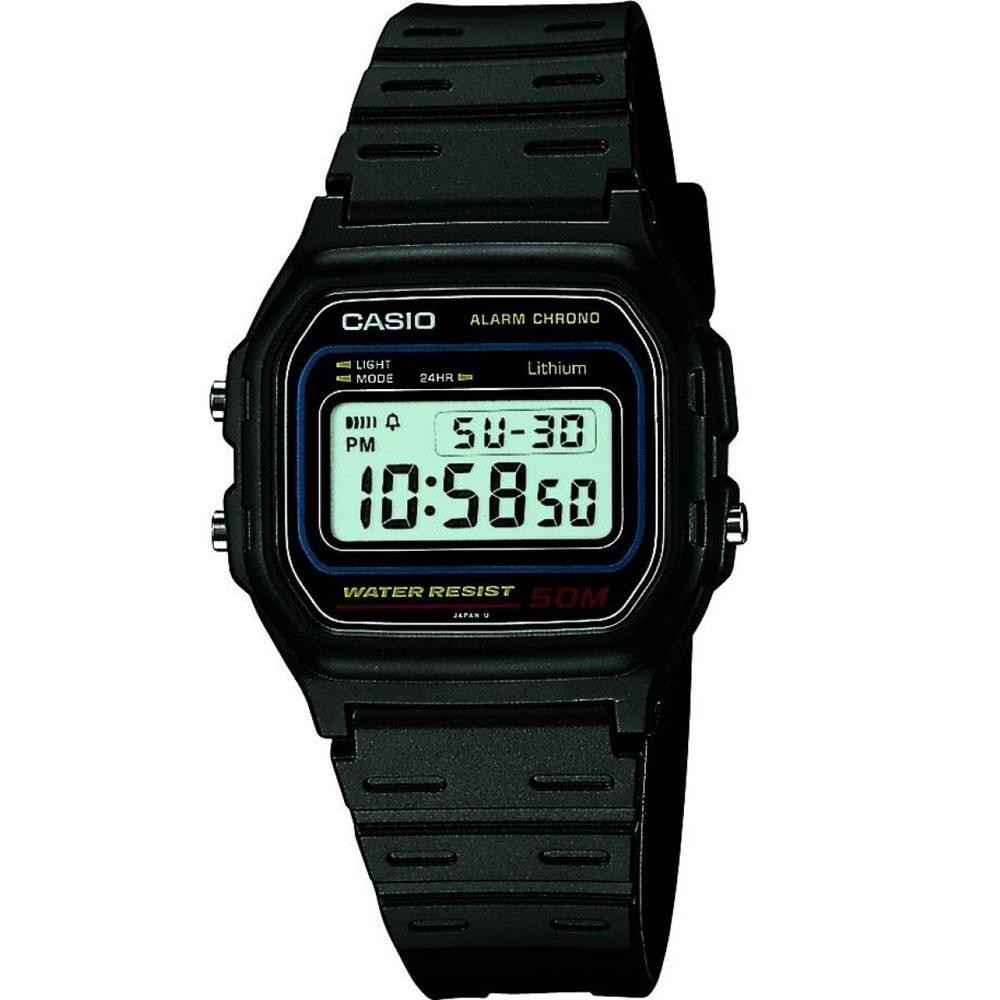 Montre Mixte CASIO Vintage Résine Noir - W-59-1VQES