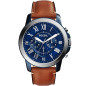 Montre Homme Fossil FS5151 - Collection BLUE GRANT style Mode avec cuir et acier - Mouvement Quartz - Chronographe