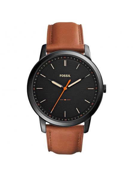 Montre Homme Fossil FS5305 - Collection CorE THE MINIMALIST 3H style Mode avec cuir et acier - Mouvement Quartz