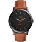 Montre Homme Fossil FS5305 - Collection CorE THE MINIMALIST 3H style Mode avec cuir et acier - Mouvement Quartz