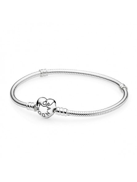 Bracelet Moments en argent 925/1000e, Fermoir Coeur - 18 cm
