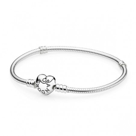 Bracelet Moments en argent 925/1000e, Fermoir Coeur - 18 cm