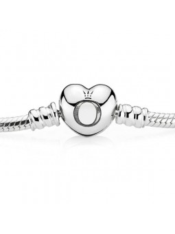 Bracelet Moments en argent 925/1000e, Fermoir Coeur - 18 cm