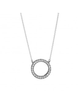 Pandora Bijou argent 925 - Collier Cercle Scintillant - 590514CZ-45