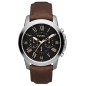 Montre Homme Fossil FS4813 - Collection GRANT style Mode avec cuir et acier - Mouvement Quartz - Chronographe Montre Homme Fossil FS4813 - Collection GRANT style Mode avec cuir et acier - Mouvement Quartz - Chronographe