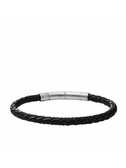 Bracelet Homme Fossil JF00510797 - Collection Vintage style Tendance avec cuir et acier