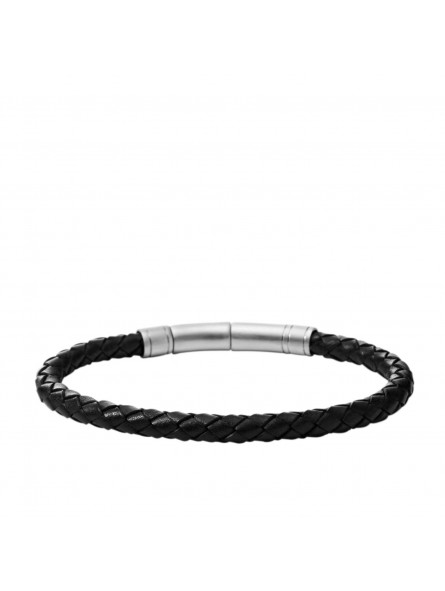 Bracelet Homme Fossil JF00510797 - Collection Vintage style Tendance avec cuir et acier