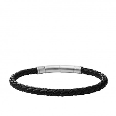 Bracelet Homme Fossil JF00510797 - Collection Vintage style Tendance avec cuir et acier