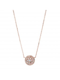 Collier Femme Fossil JF01740791 - Collection Pink Nacre Vintage Glitz style Tendance avec acier et nacre