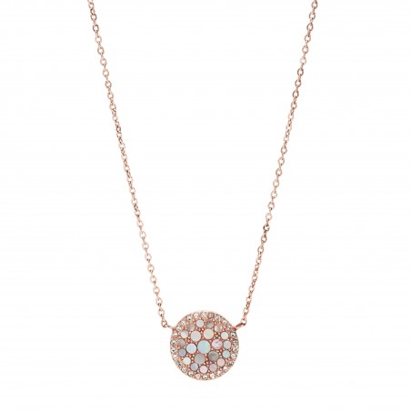 Collier Femme Fossil JF01740791 - Collection Pink Nacre Vintage Glitz style Tendance avec acier et nacre