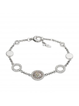 Bracelet Femme Fossil JF02311040 - Collection MOP Watchmaker Vintage  Glitz  style Tendance avec acier et nacre