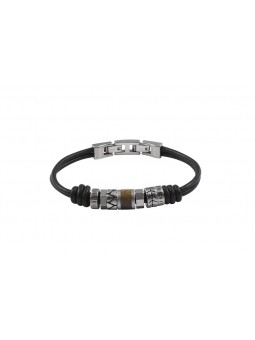 Bracelet Homme Fossil JF84196040 - Collection Men's BraceletS Vintage Montre style Tendance avec cuir et acier