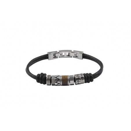 Bracelet Homme Fossil JF84196040 - Collection Men's BraceletS Vintage Montre style Tendance avec cuir et acier
