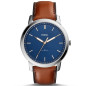 Montre Homme Fossil FS5304 - Collection CorE THE MINIMALIST 3H style Mode avec cuir et acier - Mouvement Quartz