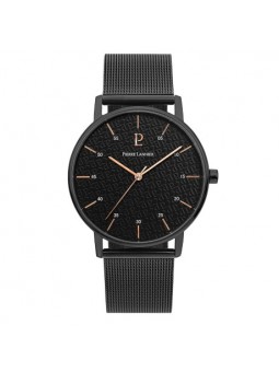 pierre lannier montre homme maille milanaise noire