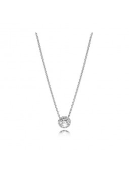 Pandora Bijou argent 925 - Collier Halo Scintillant Rond - 396240CZ-45