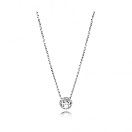 Pandora Bijou argent 925 - Collier Halo Scintillant Rond - 396240CZ-45