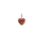 Charm Pendentif  coeur pain d'épice  en argent 925/1000 et émail 1096-007-2