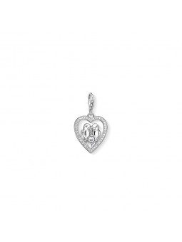 Charm Pendentif  oiseaux amoureux  en argent 925/1000 et Oxyde de zirconium 1101-051-14
