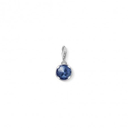 Charm Pendentif  cristal bleu  en argent 925/1000 et Oxyde de zirconium bleu 1223-037-32