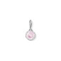 Charm Pendentif cristal Rose en argent 925/1000 et Oxyde de zirconium Rose 1246-048-9 Charm Pendentif cristal Rose en argent 925/1000 et Oxyde de zirconium Rose 1246-048-9
