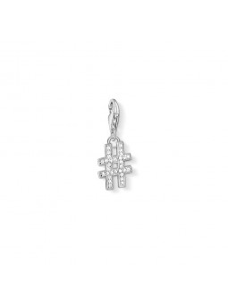 Charm Pendentif  hasht Argent  en argent 925/1000 et Oxyde de zirconium blanc 1249-051-14