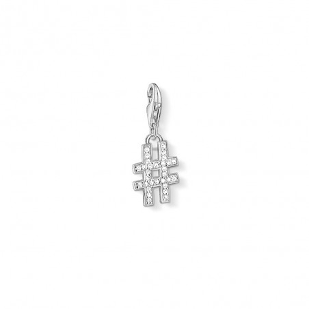 Charm Pendentif  hasht Argent  en argent 925/1000 et Oxyde de zirconium blanc 1249-051-14