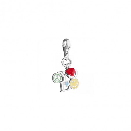 Charm Pendentif  YOLO  en argent 925/1000 et émail 1238-007-7