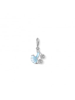 Charm Pendentif  Landeau  en argent 925/1000 et émail bleu 1115-041-1