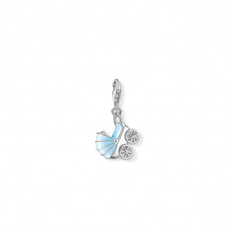 Charm Pendentif  Landeau  en argent 925/1000 et émail bleu 1115-041-1