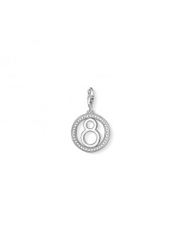 Charm Pendentif  chance 8  en argent 925/1000 et Oxyde de zirconium 1049-051-14