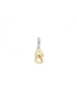 charm pendentif thomas sabo coeur encerclé en plaqué or 18 carats