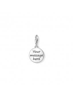 Charm Pendentif Thomas Sabo  médaille Ã  graver  en argent 925/1000 1078-001-12