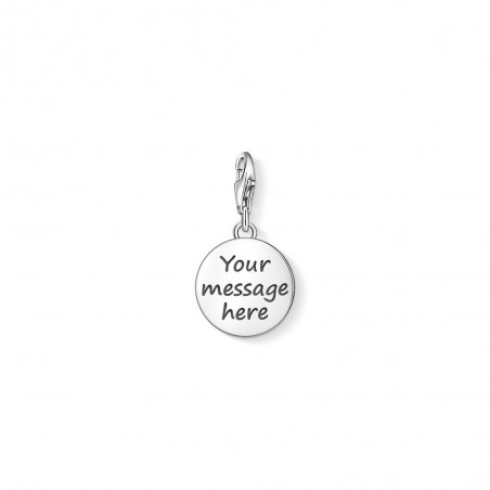 Charm Pendentif Thomas Sabo  médaille Ã  graver  en argent 925/1000 1078-001-12