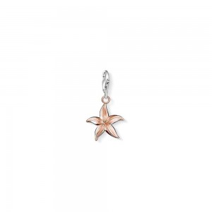 charm pendentif thomas sabo etoile de mer en argent et plaqué or rose