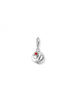 Charm Pendentif Thomas Sabo  cupcake  en argent 925/1000, émail rouge et Oxyde de zirconium-1068-041-14