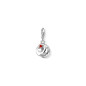 Charm Pendentif Thomas Sabo  cupcake  en argent 925/1000, émail rouge et Oxyde de zirconium-1068-041-14