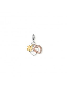 charm pendentif thomas sabo best friend en argent  et plaqué or/rose