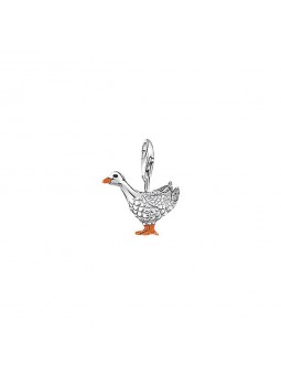 charm pendentif thomas sabo oie en argent et émail noir et