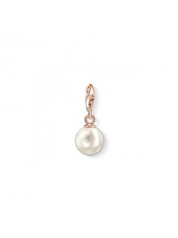charm pendentif thomas sabo perle en argent et plaqué or rose