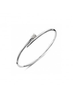 Bracelet Jonc pour Femme en argent et Oxydes blancs Naiomy N7I04