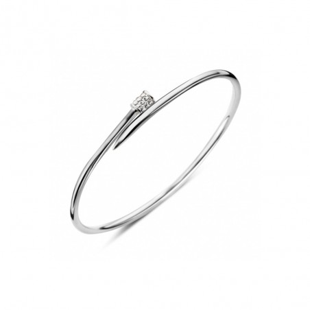 Bracelet Jonc pour Femme en argent et Oxydes blancs Naiomy N7I04