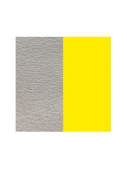 CUIR 25MM AZURE/JAUNE FLUO