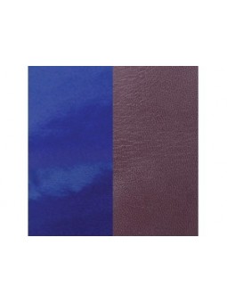 CUIR 40MM PRUNE/VERNIS BLEU