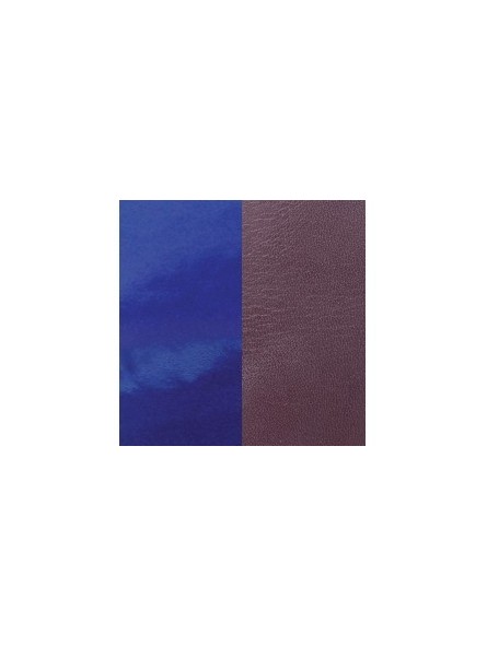 CUIR 40MM PRUNE/VERNIS BLEU