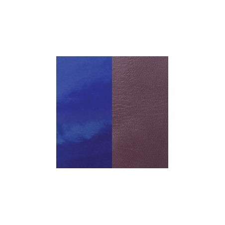 CUIR 40MM PRUNE/VERNIS BLEU