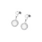 Boucles d'oreilles Femme Lotus Style en acier et cristaux LS1869-4-1