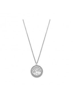 Collier Femme Lotus Style en acier et cristaux LS1869-1-1