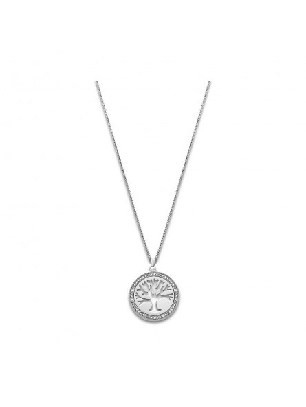 Collier Femme Lotus Style en acier et cristaux LS1869-1-1