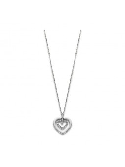 Collier Femme Lotus Style Bliss en acier et cristaux LS1867-1-1
